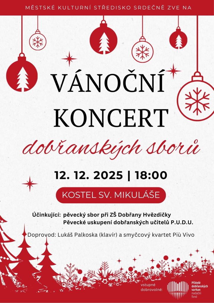 vánoční koncert kostel. sv. Mikuláše Dobřany