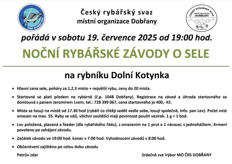 noční rybářské závody
