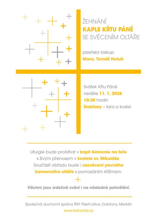 svěcení kaple a&nbsp;oltáře